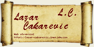 Lazar Čakarević vizit kartica